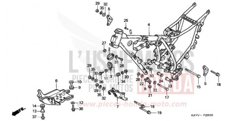 CARROSSERIE DE CHASSIS NX125V de 1997